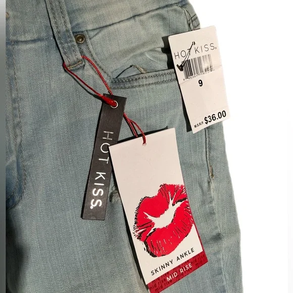 BRAND NEW Hot Kiss Mid Rise Skinny Ankle Jeans size 9 - Picture 3 of 3